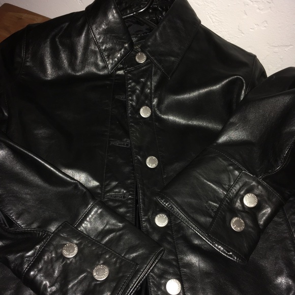 Banana Republic Black Leather Jacket - like New! - Picture 2 of 4
